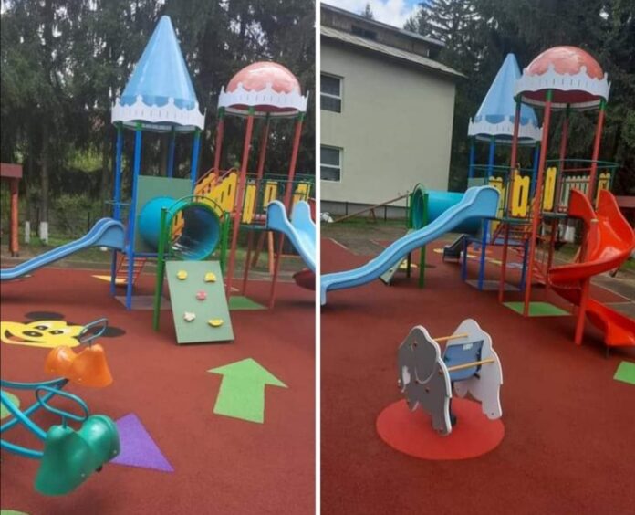La Telega a fost inaugurat un modern spațiu de joacă pentru copii