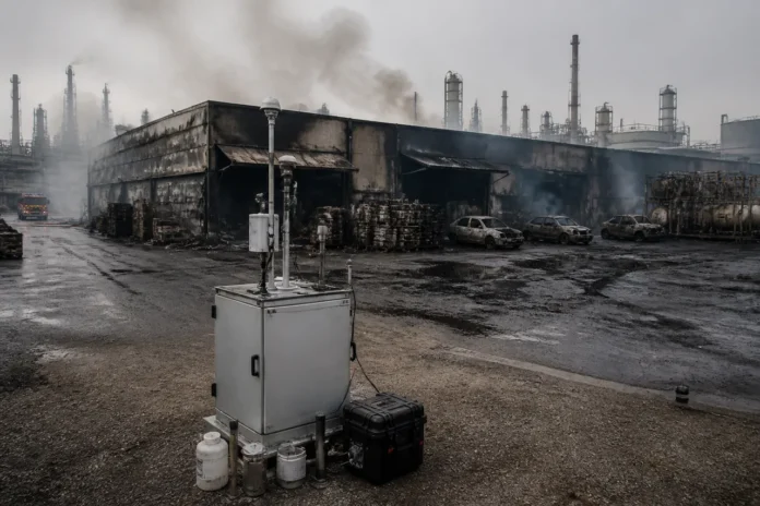 Incendiu cu solvenți în zona Mihai Bravu din Ploiești