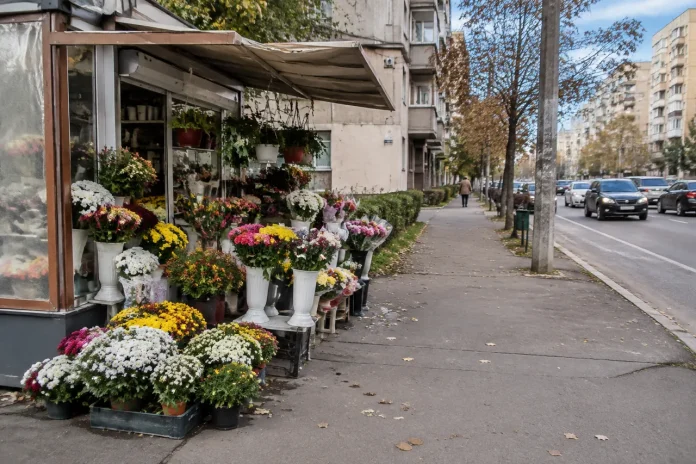 Chioșcul de flori de pe strada Mărășești